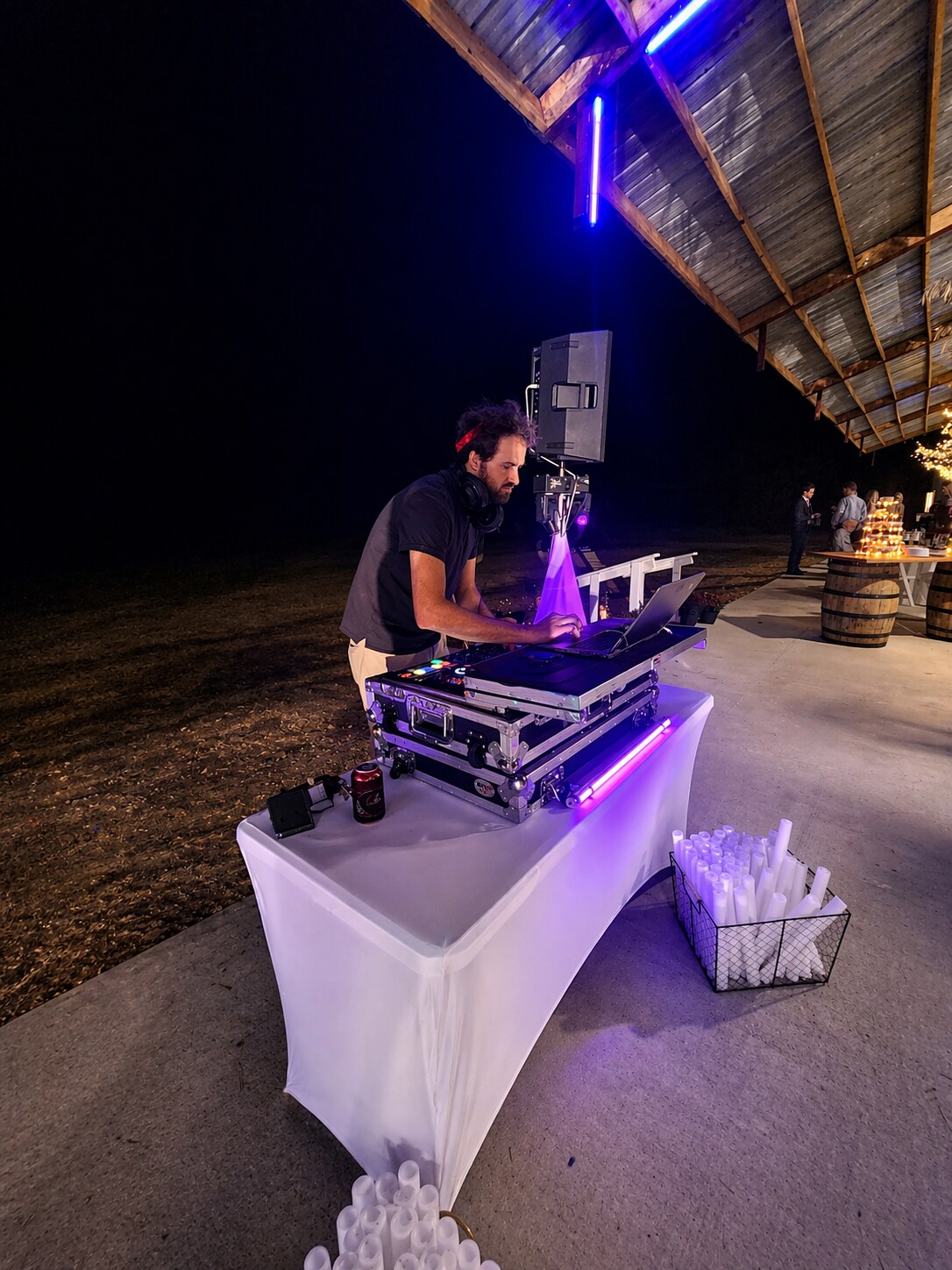 Atlanta Music Pros DJ setup at outdoor wedding event