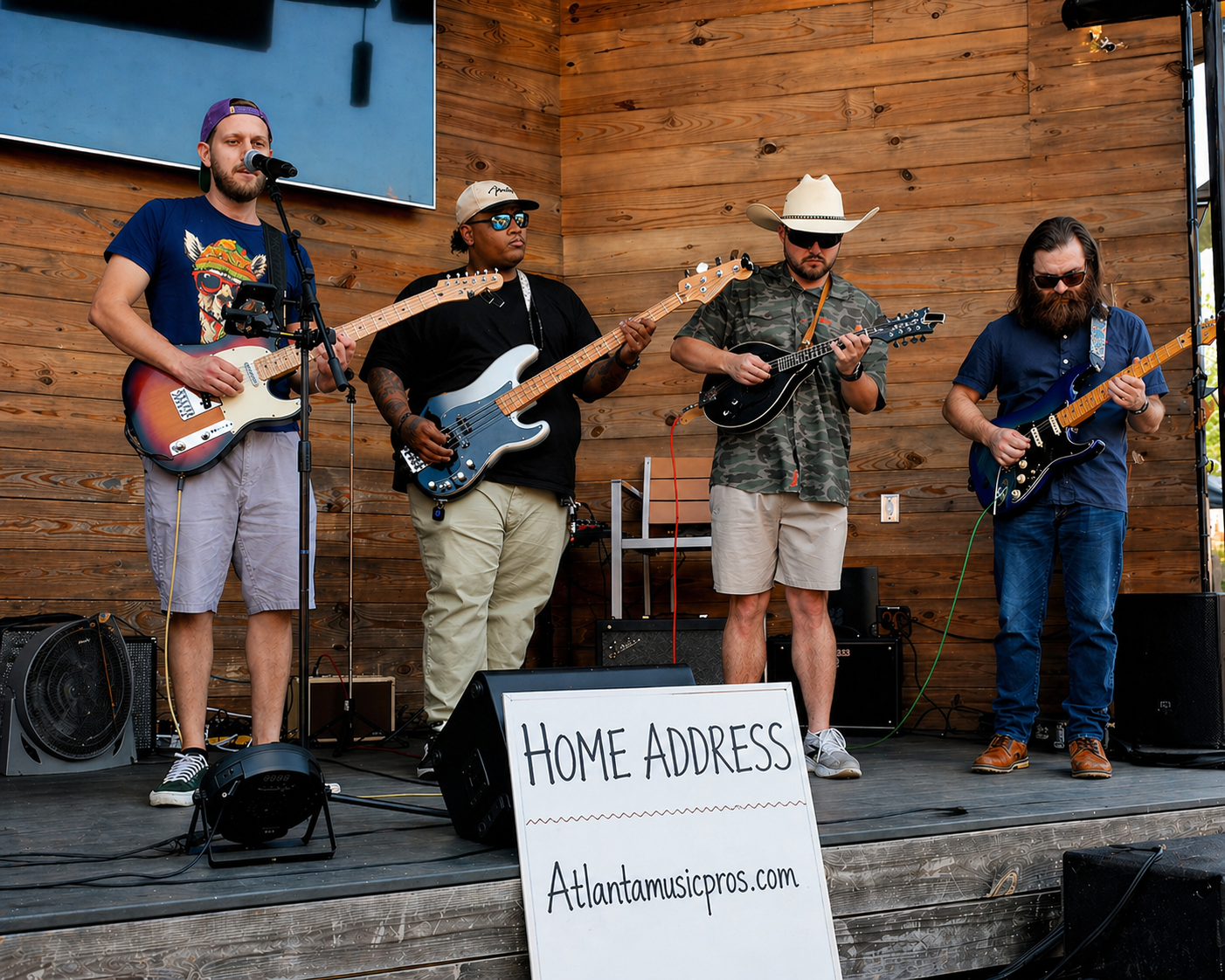 Home Address performing live on an outdoor stage